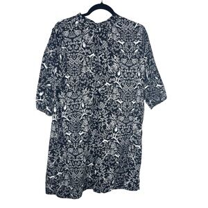 Old Navy dress large woodland creatures owls bunnies deer  cottagecore office